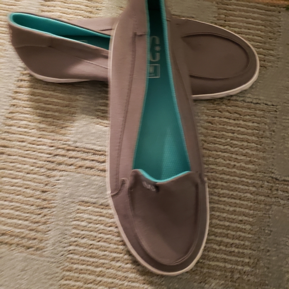 Euc DG canvas sliding shoes~9w~ gray